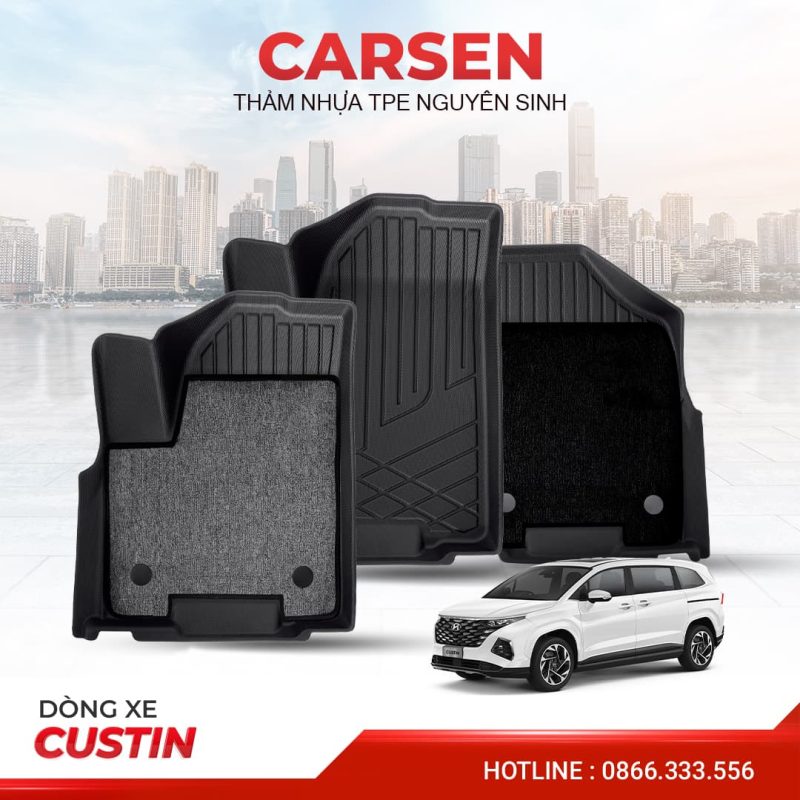 Thảm lót sàn ô tô TPE Hyundai Custin