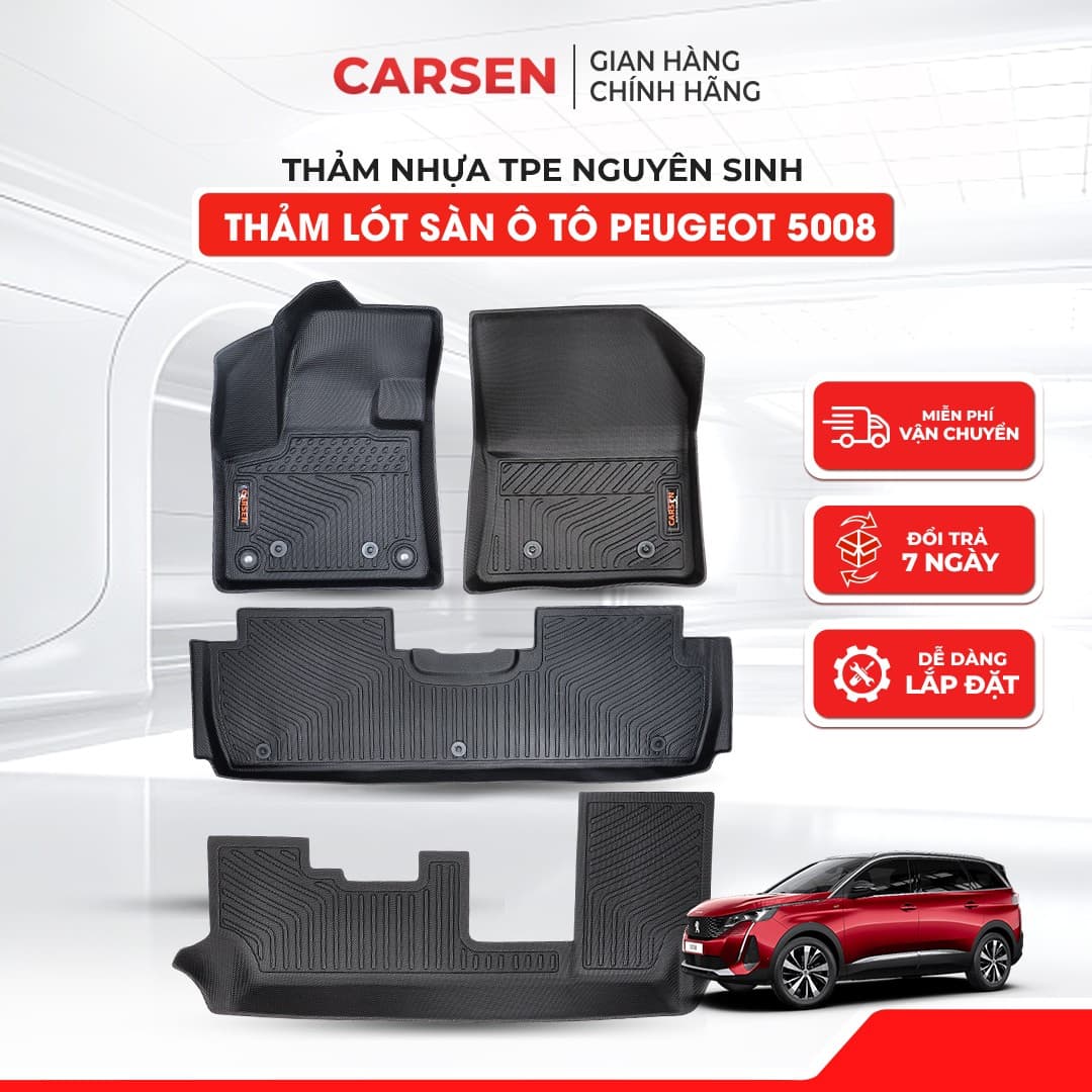Thảm lót sàn ô tô TPE Peugeot 5008 1 Thảm lót sàn ô tô TPE Peugeot 5008