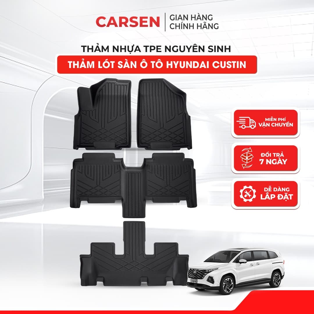 Thảm lót sàn ô tô TPE Hyundai Custin