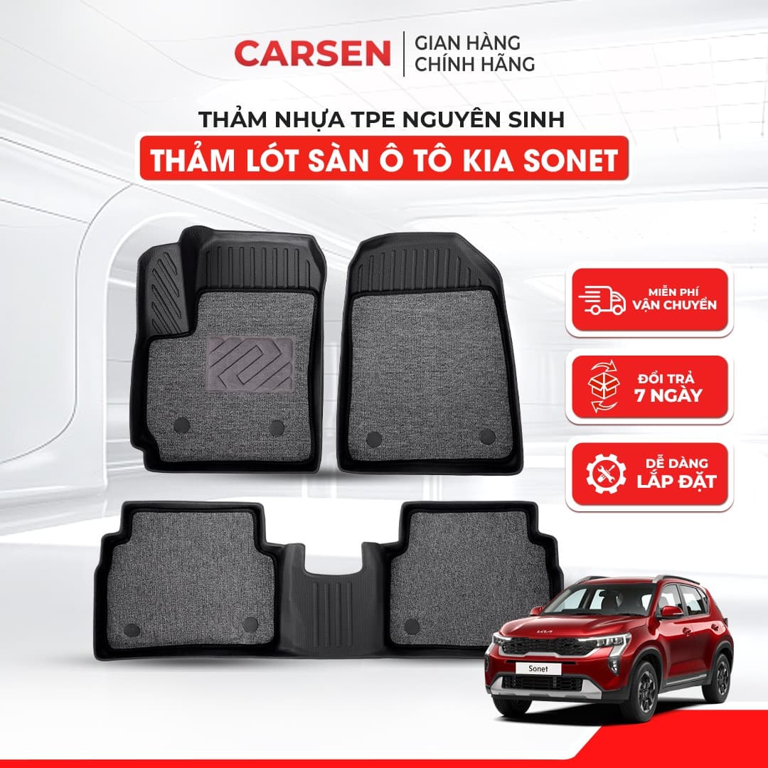 Thảm lót sàn ô tô TPE Kia Sonet 2019 - 2025 1 Thảm lót sàn ô tô TPE Kia Sonet