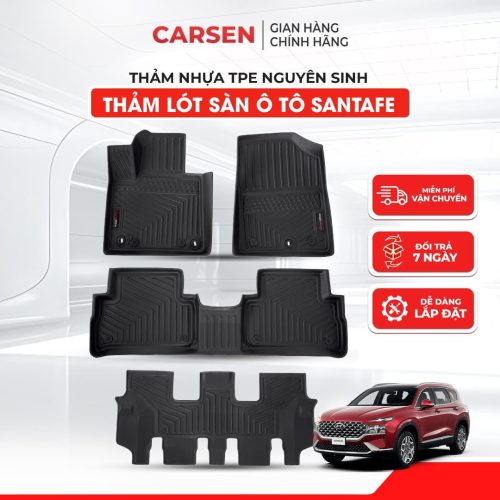 Thảm lót sàn ô tô TPE Hyundai Santafe